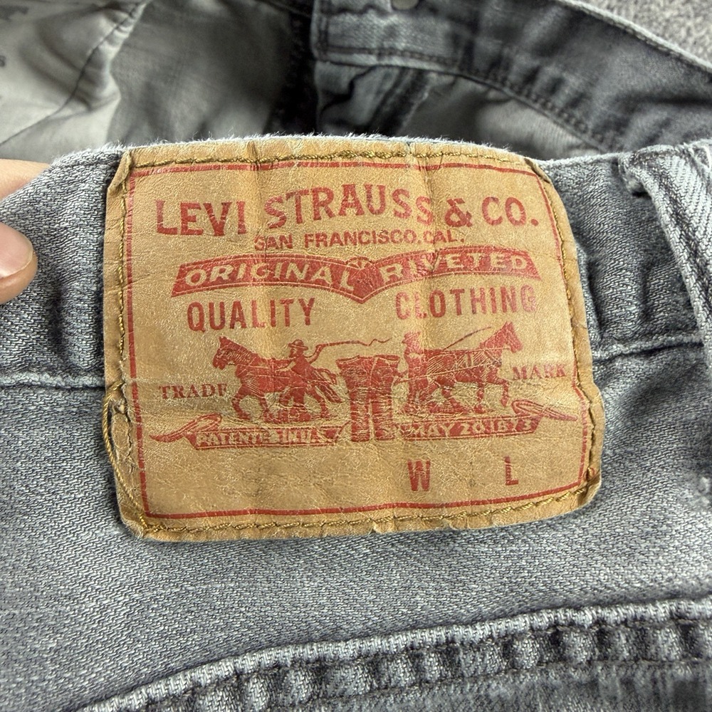 Levis 569 Loose Straight Fit Jeans Mens 42x25.5 Gray‎ Mid Rise - Picture 14 of 15